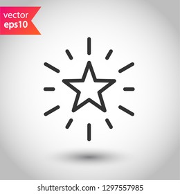 Star vector icon. Shooting star vector icon. Falling star vector sign.