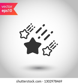 Star vector icon. Shooting star vector icon. Falling star vector sign.