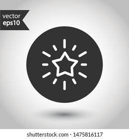 Star vector icon. Shooting star vector icon. Falling star vector sign. Round icon design