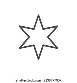 Star vector icon. Simple pictogram.