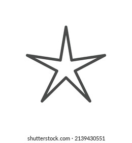Star vector icon. Simple pictogram.