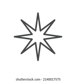 Star vector icon. Simple pictogram.