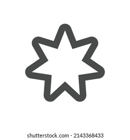 Star vector icon. Simple pictogram.