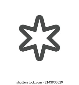 Star vector icon. Simple pictogram.