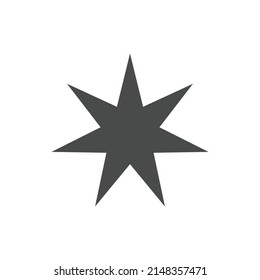 Star vector icon. Simple pictogram.