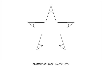 Star vector icon, simple star sign for  design