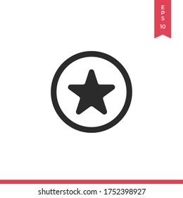 Star-Vektorsymbol, einfaches Zeichen für Website und mobile App.