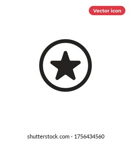 Icono del vector estrella, signo simple para sitio web y aplicación móvil.