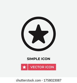 Icono del vector estrella, signo simple para sitio web y aplicación móvil.