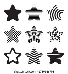 Star vector icon. Stars set logo design