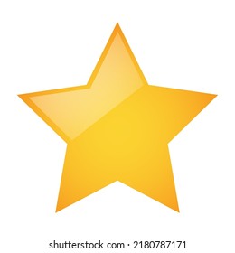 Star vector icon. Star symbol isolated on white background. Element for customer product rating review, flat icon for apps and websites. Achievements for games. 