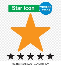 Star vector icon, symbol, logo. Five stars. star sign collection. Eps 10