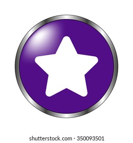 Star - vector icon; violet button