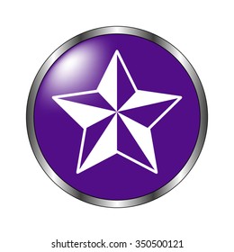 Star - vector icon; violet button