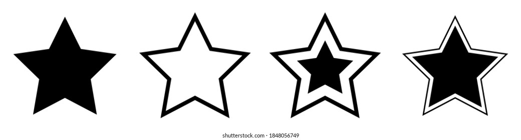 Star Vector Icons Set Star Symbols Stock Vector (Royalty Free ...