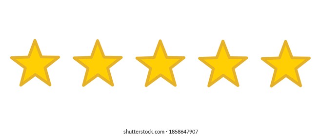 Iconos vectoriales de estrella. Conjunto de símbolos de estrella aislados en fondo blanco
