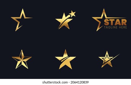 Star vector icons. Set of star symbols isolated.