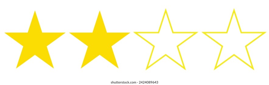 Star vector icons. Set of star symbols isolated. Vector illustration. Eps file 213.