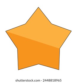 Iconos vectoriales de estrella. Conjunto de símbolos de estrellas aislados.