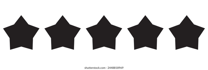 Star vector icons. Set of star symbols isolated.