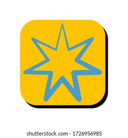 Icono de ilustración del vector de estrella. Icono de estrella en forma bidimensional. El concepto de noche brillante usando un icono estrella moderna.