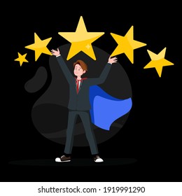Iconos y logotipos de ilustraciones vectoriales de estrella con diferentes formas