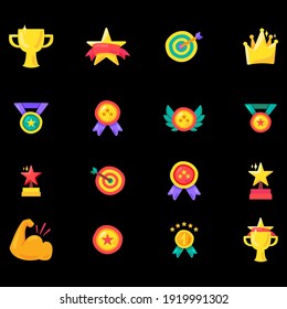 Star vector illustration icons and logos with different shapes