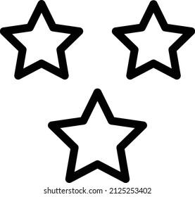 ilustración de estrella Vector en un fondo transparente. Símbolos de calidad premium. Icono vectorial de trazo para el concepto y diseño gráfico.