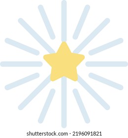 ilustración de estrella Vector en un fondo transparente. Símbolos de calidad superior. Iconos vectoriales de color de línea para el concepto y el diseño gráfico.
