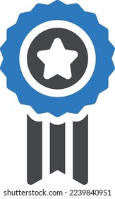 ilustración de estrella Vector en un fondo transparente. Símbolos de calidad superior. Iconos vectoriales de glifos para diseño de conceptos y gráficos. 
