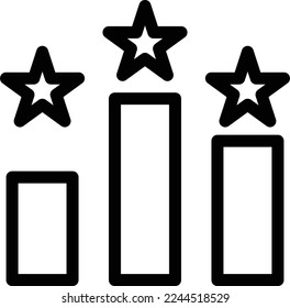 ilustración de estrella Vector en un fondo transparente. Símbolos de calidad superior. Iconos vectoriales de línea delgada para el diseño de conceptos y gráficos. 

