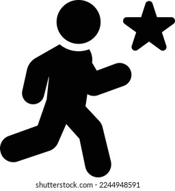 ilustración de estrella Vector en un fondo transparente. Símbolos de calidad superior. Iconos vectoriales de glifos para diseño de conceptos y gráficos. 
