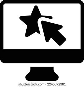 ilustración de estrella Vector en un fondo transparente. Símbolos de calidad superior. Iconos vectoriales de glifos para diseño de conceptos y gráficos. 
