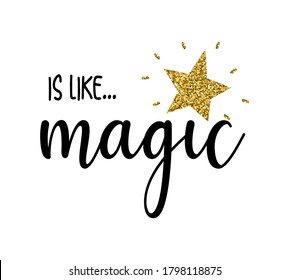 Star vector illustration for t-shirt design with slogan. Vector illustration design for fashion fabrics, textile graphics, prints.