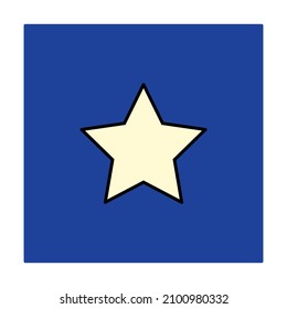 ilustración de vector estrella, aislado en fondo blanco, vista superior