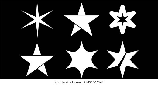 Star vector isolated icon. Stars vector icons. Stars collection. Golden Stars are isolated on a white background. Vector Star.