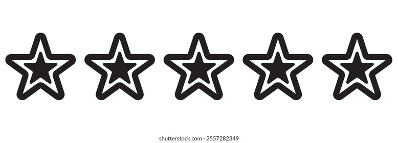 Star vector isolated icon. Stars vector icons. Stars collection