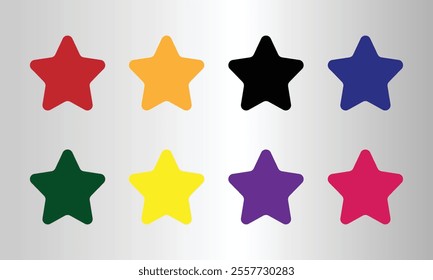 Star vector isolated icon. Stars vector icons. Stars collection. Colorful Stars. Vector illustration
