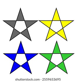 Star vector isolated icon. Stars vector icons. Stars collection