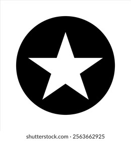 Star vector isolated icon, Stars vector icons, White Stars isolated on Black background, Vector Star