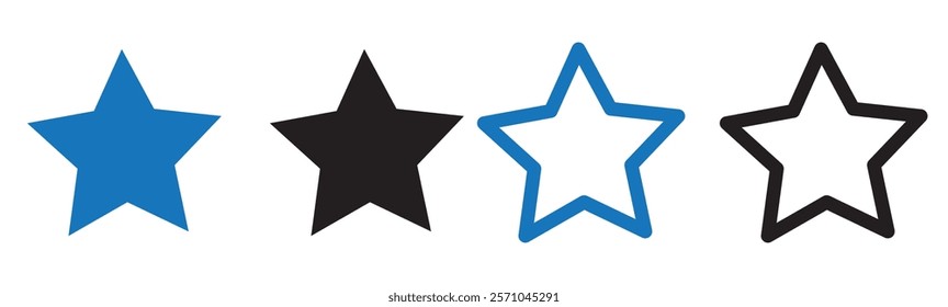 Star vector isolated icon. Stars vector icons. Stars collection. Golden Stars isolated on white background. Vector Star