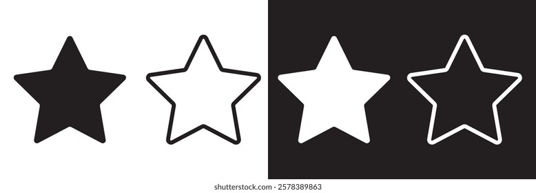 Star vector isolated icon. Stars vector icons. Stars collection. Golden Stars isolated on white background. Vector Star