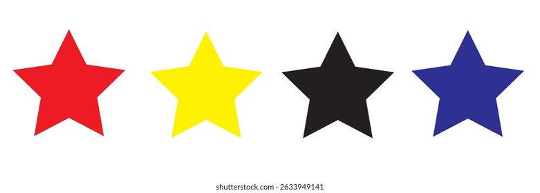Star vector isolated icon. Stars vector icons. Stars collection. Golden Stars isolated on white background. Vector Star Eps 10
