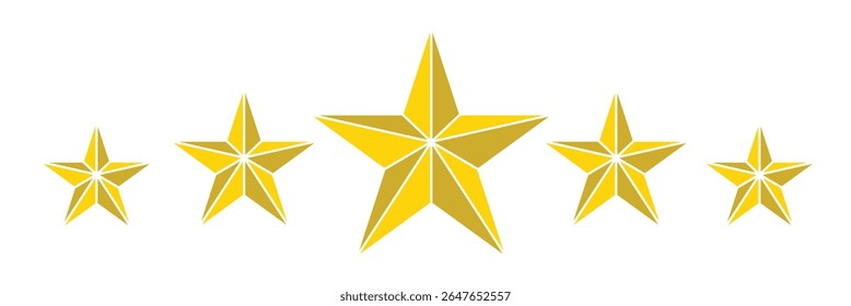 Star vector isolated icon. Stars vector icons. Stars collection. Golden Stars isolated on white background. Vector Star