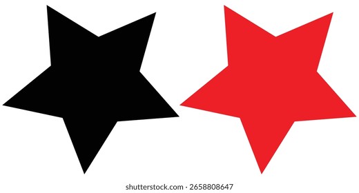 Ícone isolado do vetor de estrelas. Ícones de vetor de estrelas. Coleção Stars. Estrelas Douradas isoladas em fundo branco. Estrela vetorial