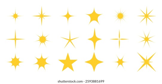 Star vector isolated icon in white background. Stars vector icons. Stars collection. Golden Stars isolated on white background. Vector Star.