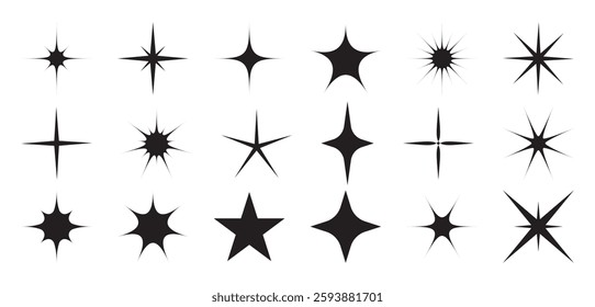 Star vector isolated icon in white background. Stars vector icons. Stars collection. Black Stars isolated on white background. Vector Star.