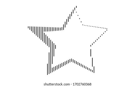 Diseño artístico de la línea vector de estrella 