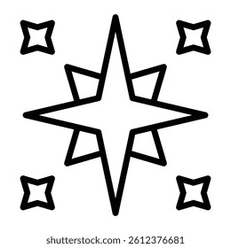 Star Vector Line Icon Design