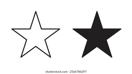 Star vector line icon illustration